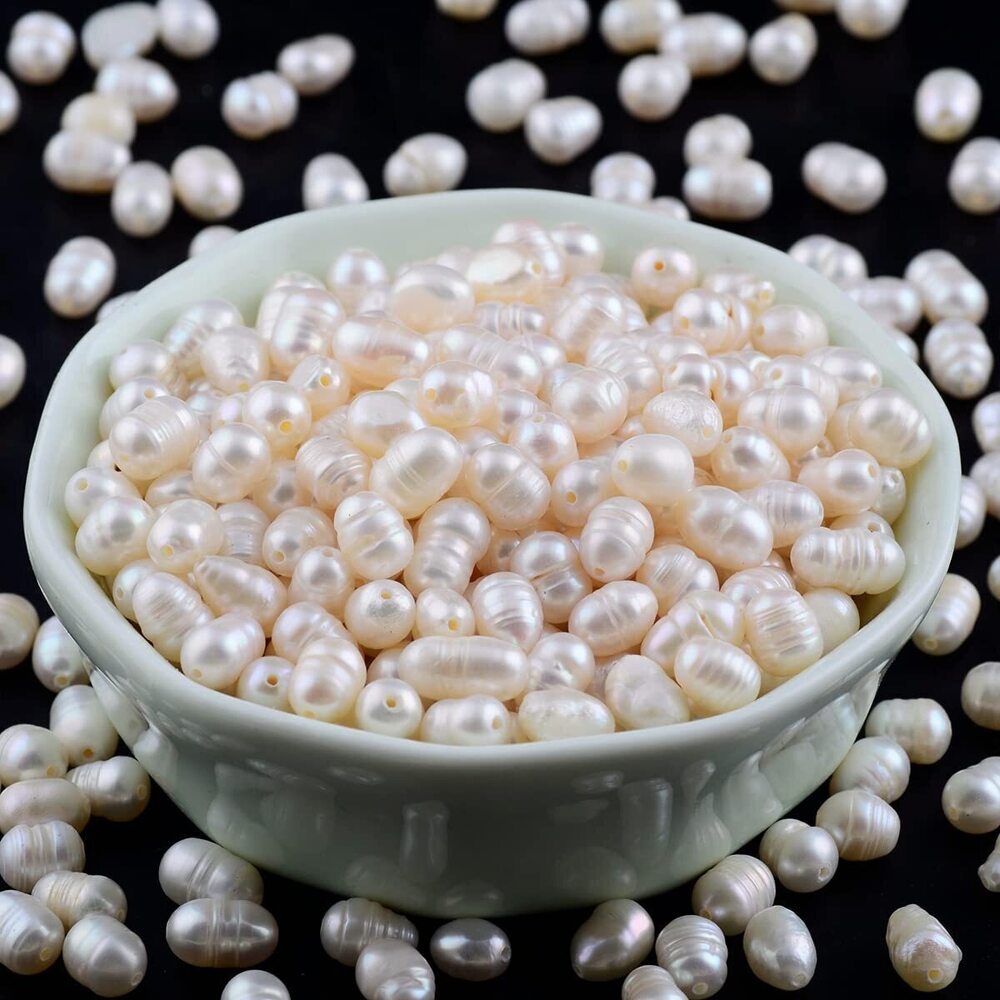 4058 Pearls Beads for Jewelry Making 100pcs 6-7mm Natural Genuine Real